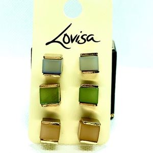3 pair of Lovisa Acrylic Cube Earrings